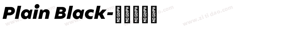 Plain Black字体转换